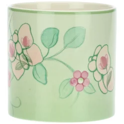 THUN Vaso in stoneware farfalle e fiori, verde* Outdoor|Vasi E Coprivasi
