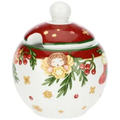 THUN Zuccheriera con cucchiaino in porcellana Sorprese di Natale* Zuccheriere|Accessori Natalizi Per La Tavola